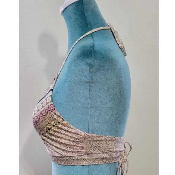 Athleta Swimsuit Top Womens Medium Boho Cottage Core Adjustable Top Sporty Fun - Picture 4 of 10